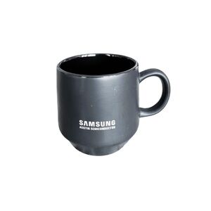 SAMSUNG || BLACK WITH WHITE LETTERING || 16 OZ. COFFEE/TEA MUG WITH HANDLE